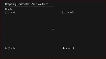 Graphing Horizontal And Vertical Lines