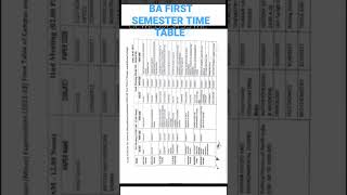 BA FIRST SEMESTER TIME TABLE OUT screenshot 5