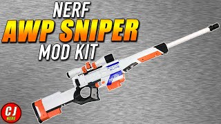 Worker AWP Sniper Kit with Scope for Nerf Retaliator