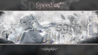 I Made the Cleanest Frieren Header Ever! | ibisPaint X Speedart
