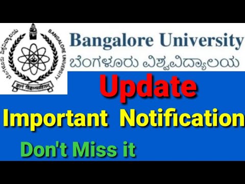 Bangalore University Updates 13 September 2021