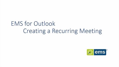 EMS for Outlook: Recurring meeting
