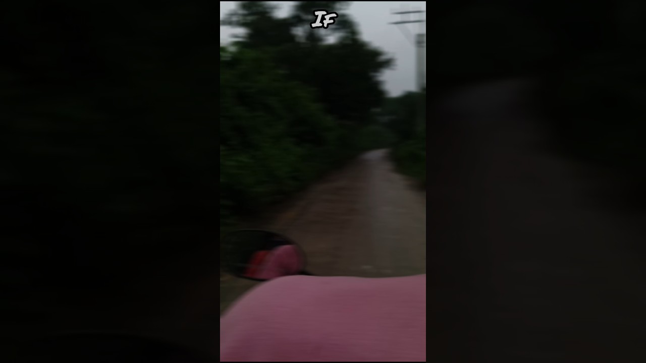 Muddy lanes, earthy aroma, and pure village monsoon vibes 🌧️🌾              