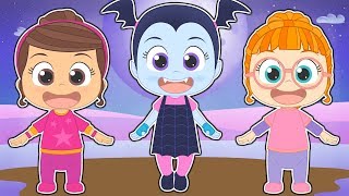 👶🏻 FIVE LITTLE BABIES with Vampire Girl and Friends 👶🏻 Educational Nursery Rhymes
