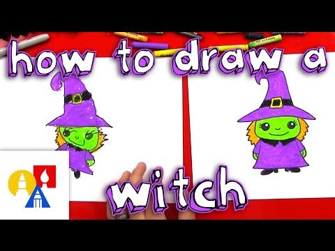 Video: How To Draw A Witch With A Pencil