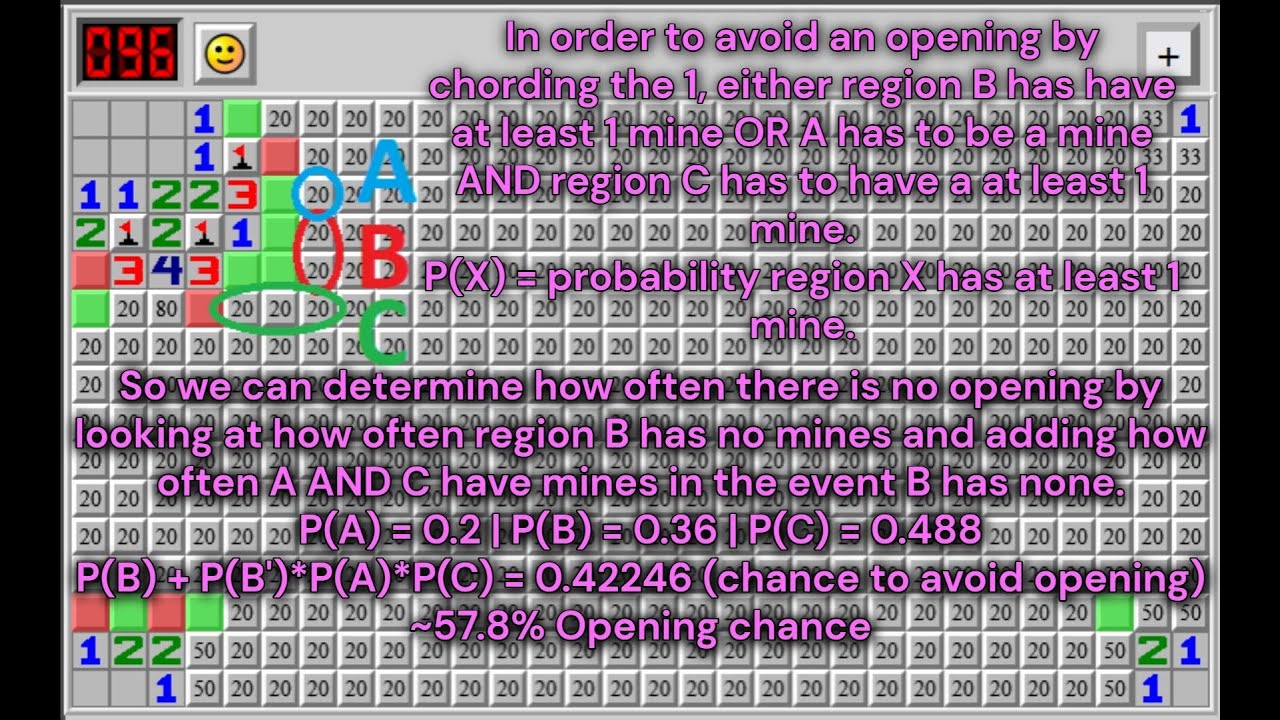 Minesweeper Efficiency Guide- Guessing - YouTube