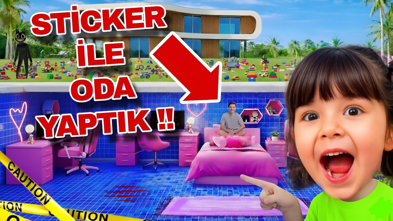 EYVAH MİLA GİZLİ YENİ ODA YARATTI !! STİCKER YAPTIK !!
