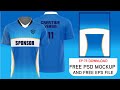 jersey design free mockup and design with tutorial in Illustrator | part 78 with free