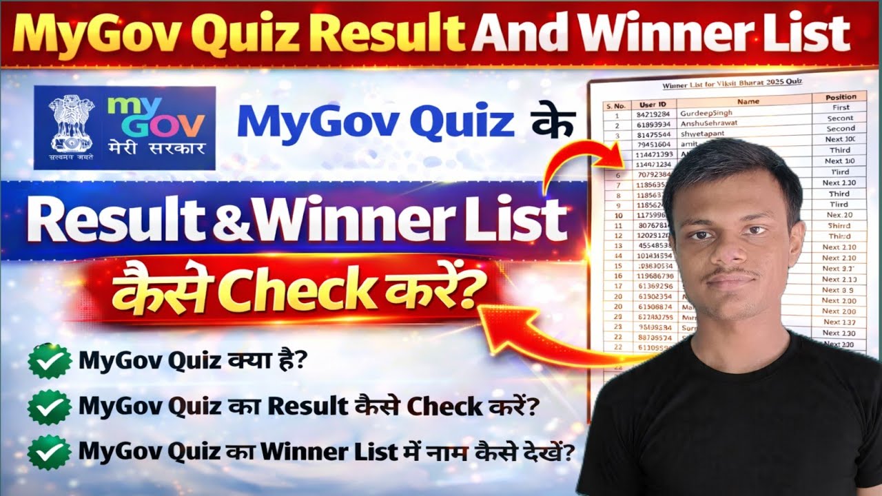 MyGov Quiz Result And Winner List Kaise Dekhe | How To Check MyGov Quiz Result And Winner List 