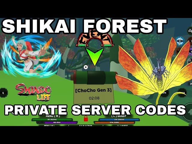 CHOCHO GEN-3 ]Shikai Forest Private server codes - Shindo Life Rellgames 