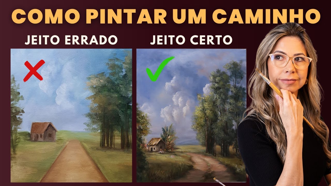 Como pintar um caminho de roça - Jeito Certo e Jeito Errado - Jane Bernardelli