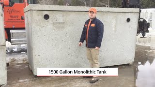 1500 Gallon Monolothic Precast Septic Tank