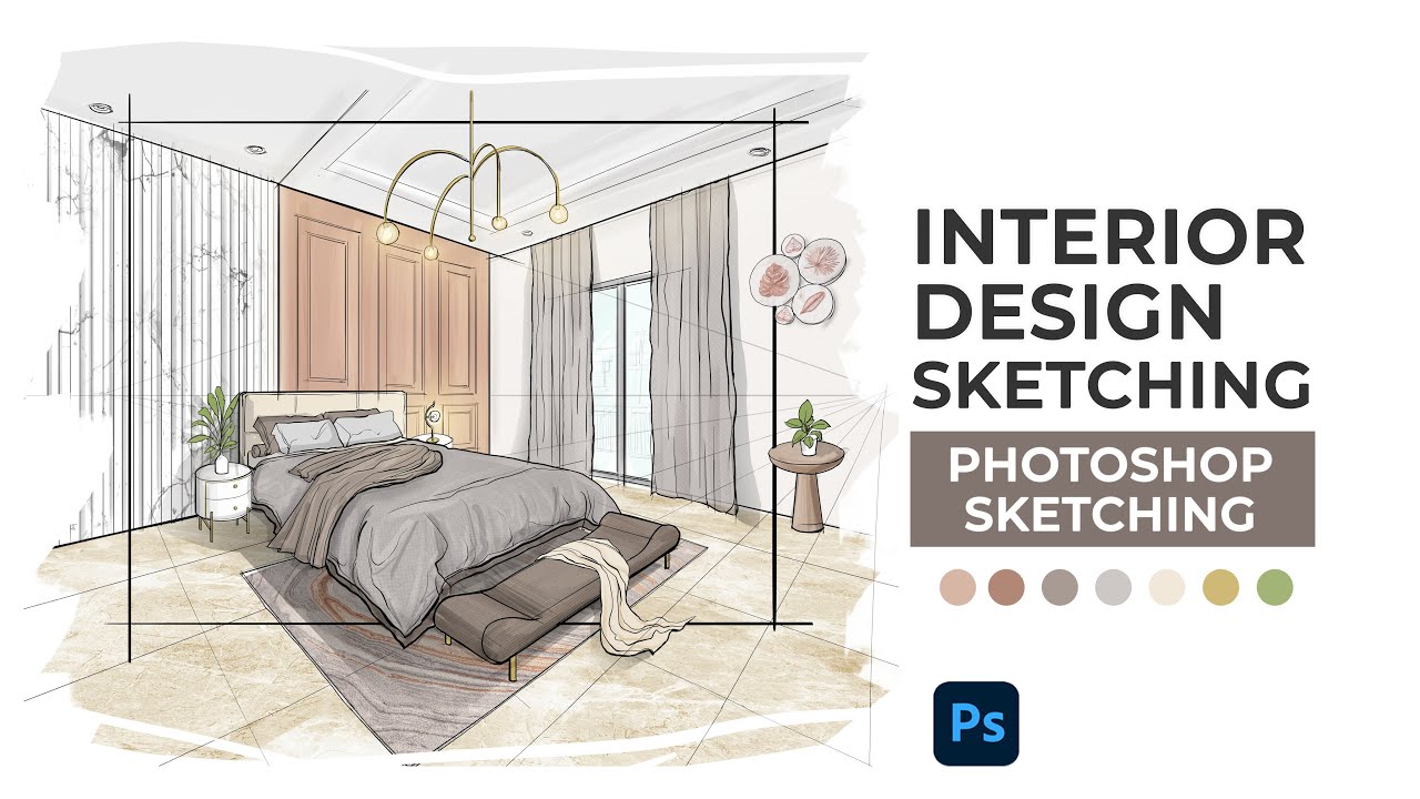 sketch design bedroominterior designhotel Stock Illustration  Adobe Stock