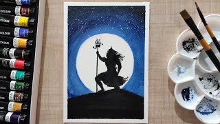 How To Paint Lord Shiva | Devo ke Dev Mahadev | Easy Bholenaath Watercolor Painting For Beginners