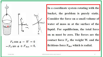 Problem to illustrate centrifugal and fictitious force due to rotating frame of reference