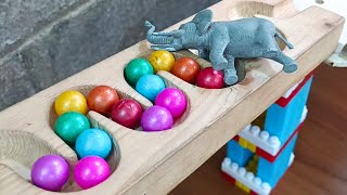 See The Marbles Swaying ✅ Marble Run Race Asmr ☆ Haba Slope Dump Truck & Garbage Truck