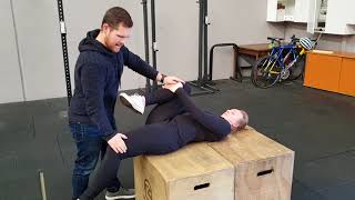 Thomas test stretch- hip flexor and quads stretch