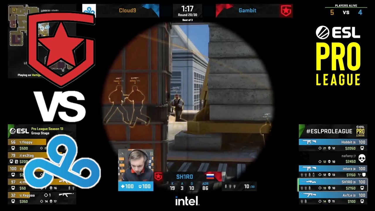 Gambit vs Cloud9 - ESL Pro League Season 13 - Group C - Highlights - CSGO