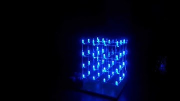 4x4x4 LED Cube (ATMEGA32) - Controllable by web page or mobile phone