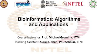 Week10 NPTEL Live Session - Bioinformatics: Algorithms and Applications