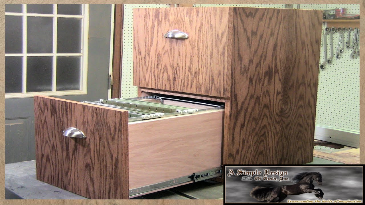 Make a simple 2 Drawer Filing Cabinet - YouTube