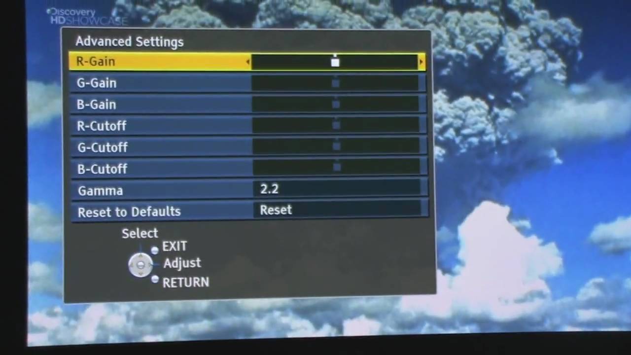 Panasonic TXP50VT20E Settings video YouTube