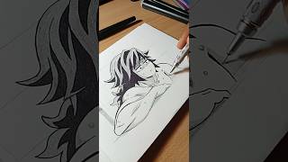 Drawing Tomioka Giyu 😑✨#shorts #tomioka  #demonslayer
