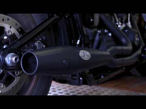 RED THUNDER BLACK COMPLETE EXHAUST 2:1 HARLEY DAVIDSON DYNA 2006-2017 5 SPEED video