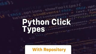 python click types