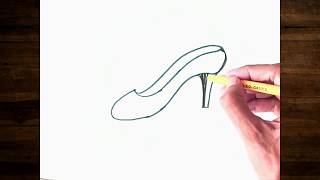 How to draw  high heel shoes easy step by step.Learn