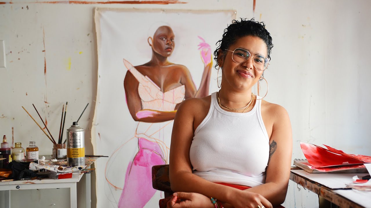 Cleveland Heights artist Lauren Pearce weaves her life into vibrant portraits