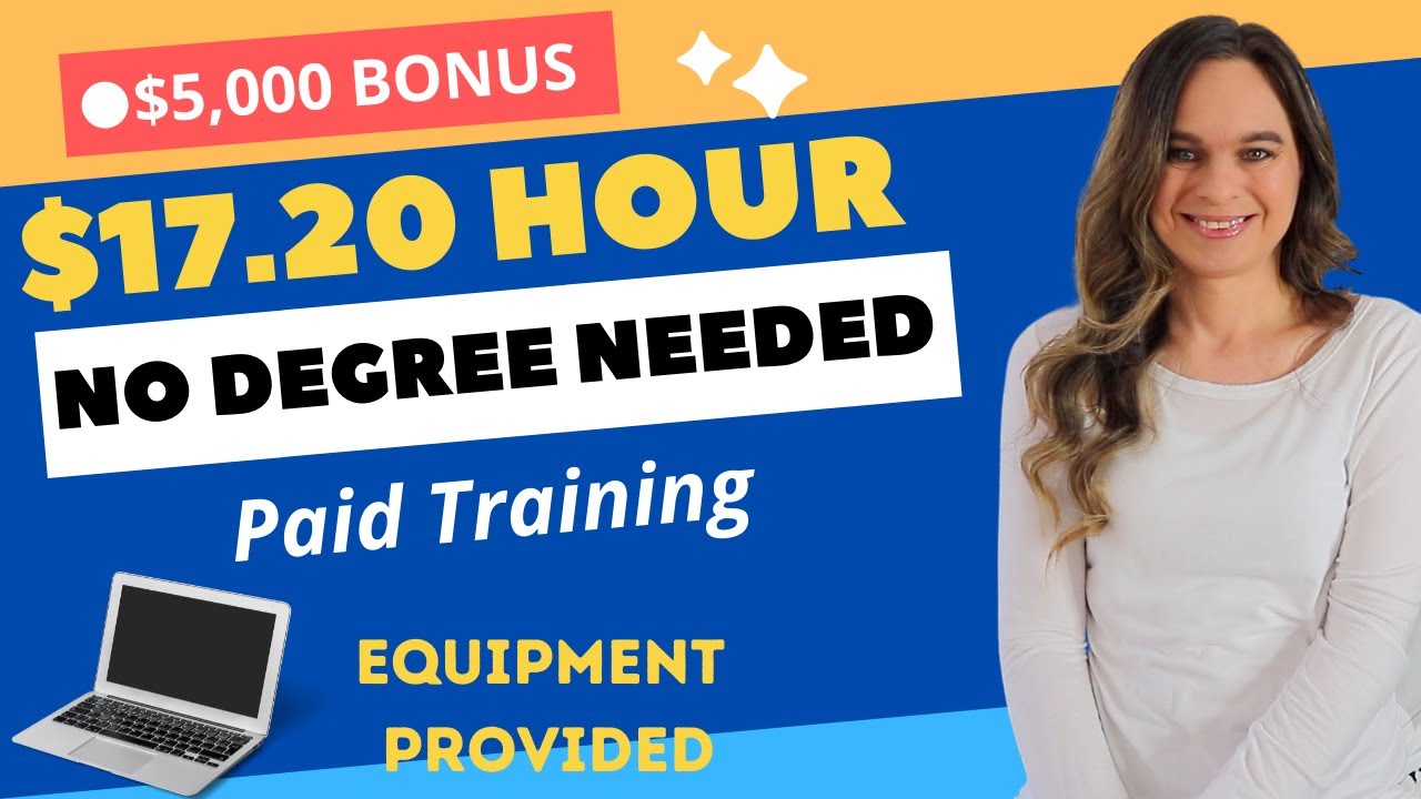 17.20 + 5,000 Bonus With All Equipment Provided & Paid Training Work