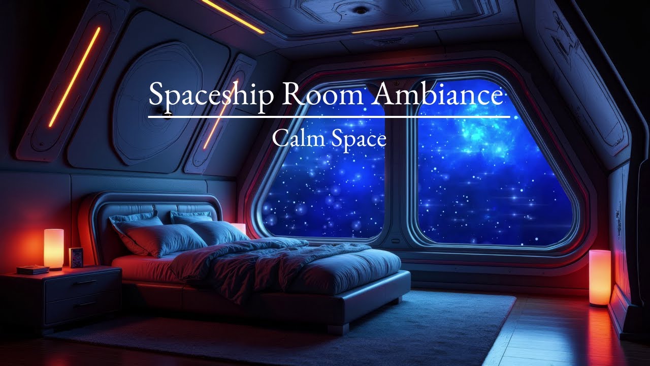 Spaceship Room Ambience | Living in Space | Soothing Space Sounds for ...
