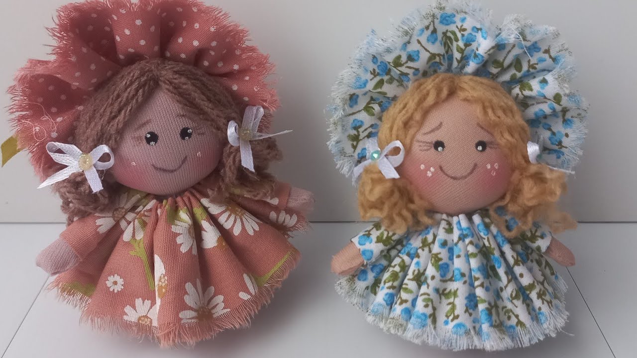 D.I.Y: Como  fazer bonequinha reutilizando retalhos.
