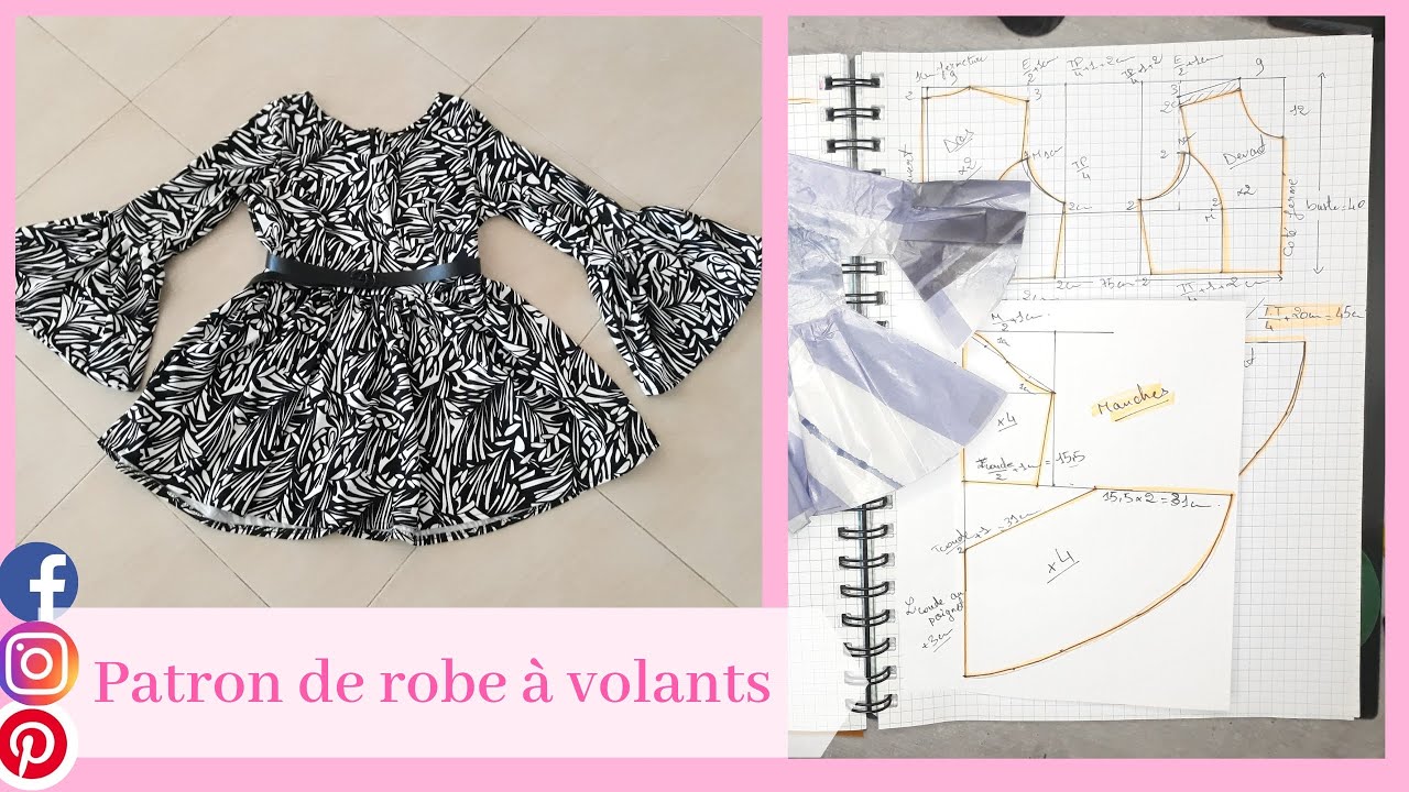 Patron Robe👗à volants chic et moderne