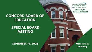 Instructional Committee  and Special Board of Education Meeting | 9-14-26