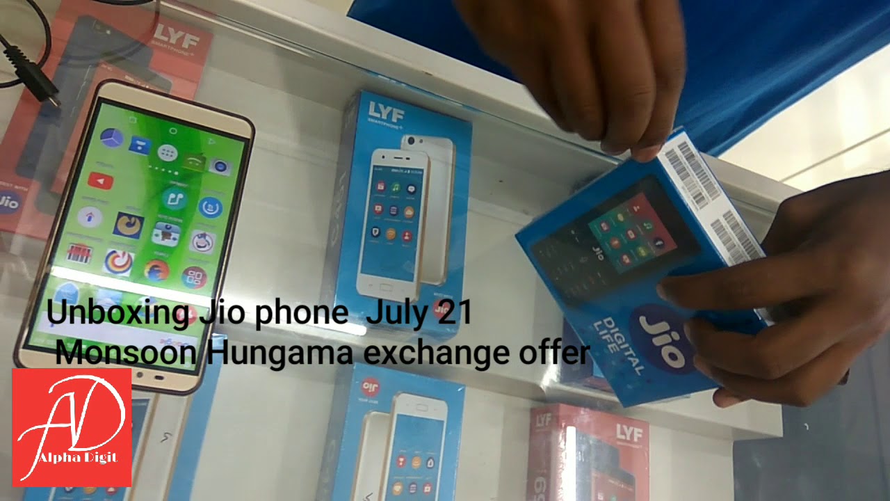 Jio phone  unboxing Monsoon Hungama exchange offer