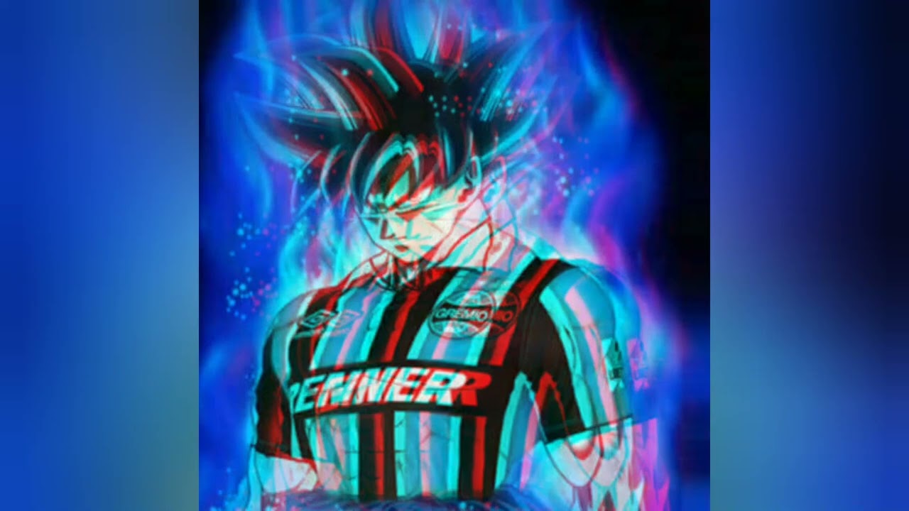 Goku gremista bugado com notificação do Motorola estourado no fundo ...