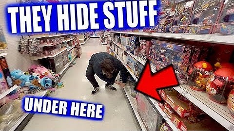 PEOPLE HIDE STUFF UNDER THE SHELVES? Target Toy Hunting
