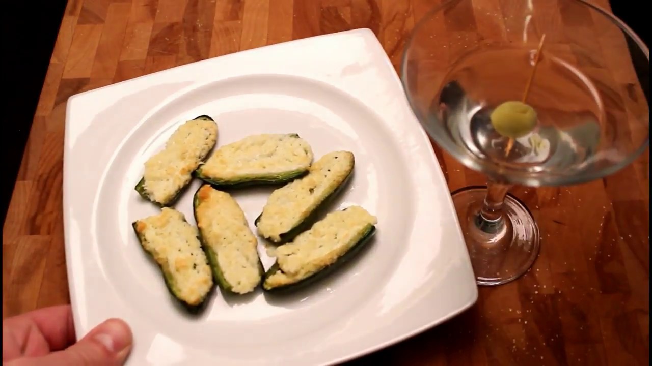 Feta Stuffed Jalapeno Poppers with a Dry Martini - YouTube