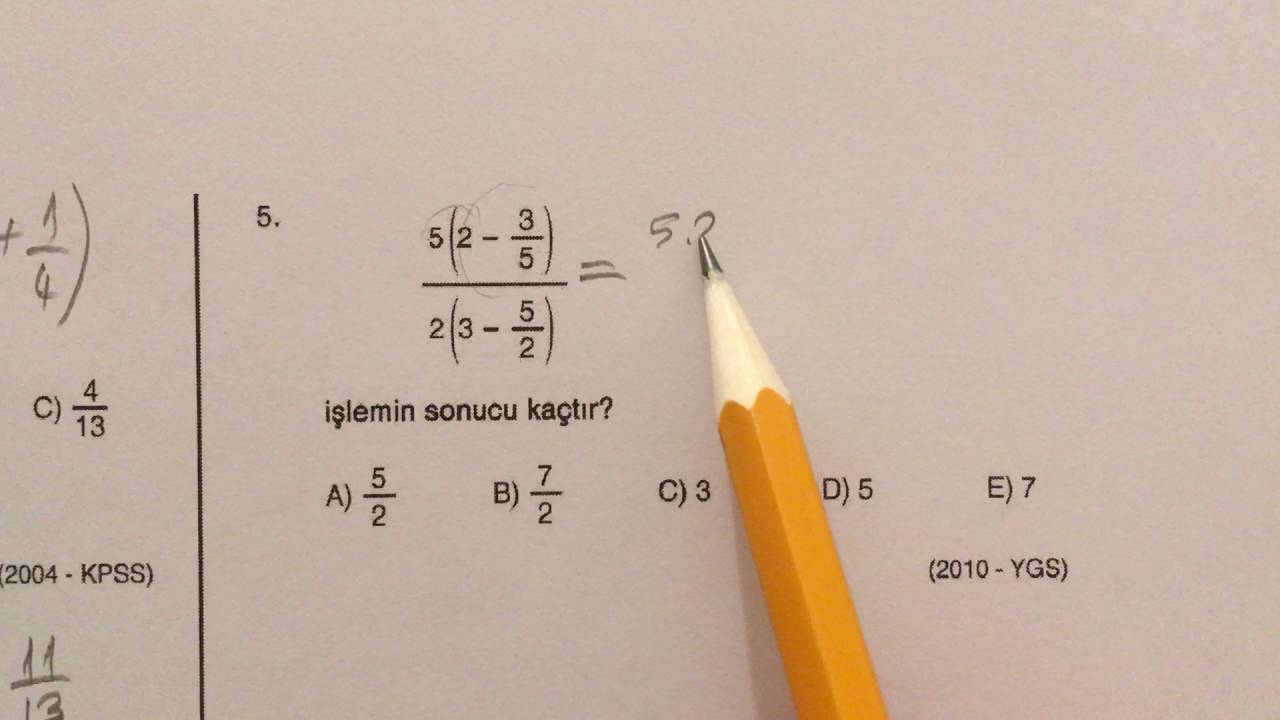 Osym Sinavlarinda Cikmis Matematik Soru Cozumleri Rasyonel Sayilar Test 1 3 Youtube