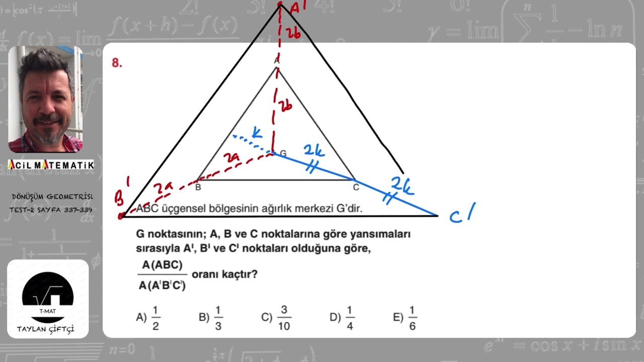 ACİL YAYINLARI GEOMETRİ SORU BANKASI DÖNÜŞÜM GEOMETRİSİ (SAYFA 337