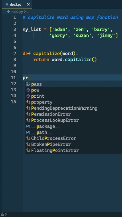 capitalize word using map function | Python tutorial | #python #coding ...
