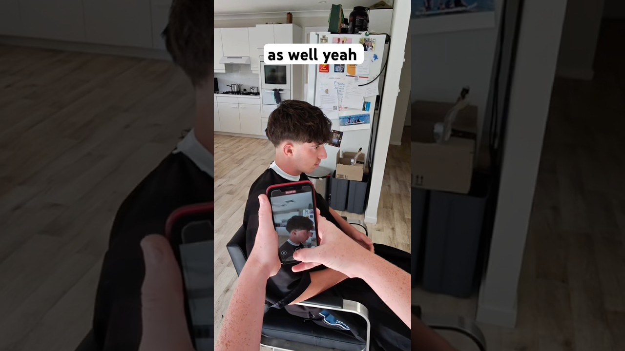 POV: You Get a Haircut from a 14 Year Old Barber 💈#barber #barberlove #pov