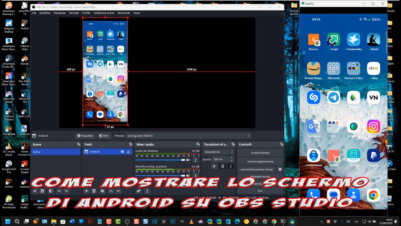 Come mostrare lo schermo di Android su OBS Studio - YouTube