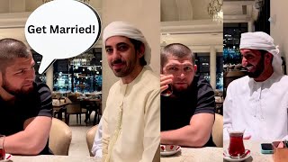 Khabib tells his friend to get Married