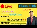 Imp Questions for Board Exam Class 10th Science