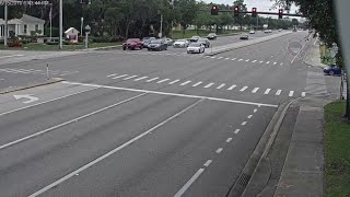 Video: Driver runs red light, crashes into 2 vehicles in Sarasota