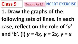 Draw the graphs (i) y = 4x, y = 2x, y = x CBSE Class 9 Maths Ganita Manjari