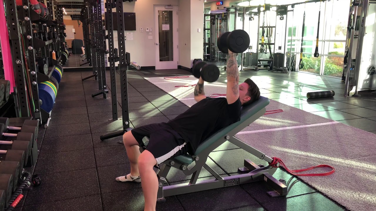 Dumbbell Incline Alternating Press - YouTube